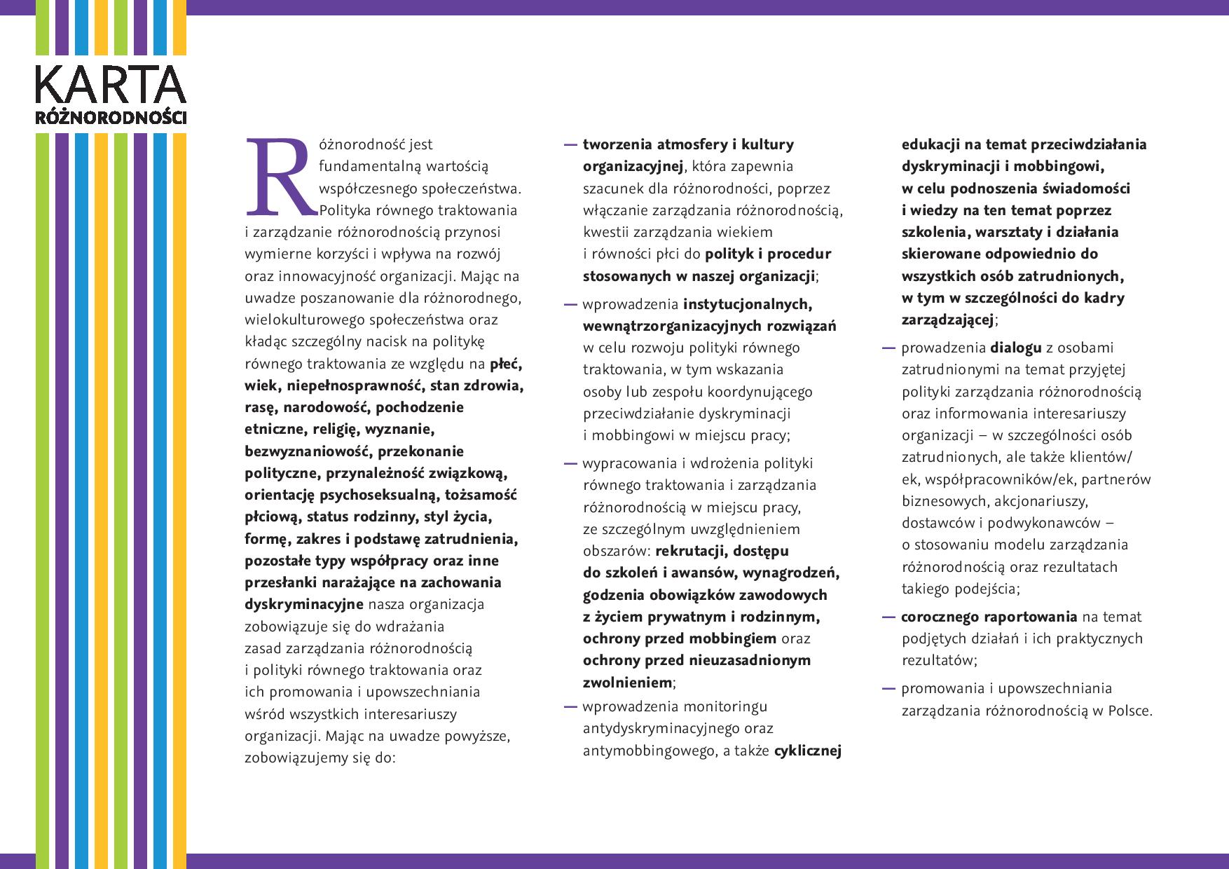 Treść Karty Różnorodności